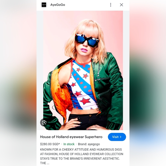 House of Holland SUPERHERO Sunglasses ? New without tags! $214 main image 8